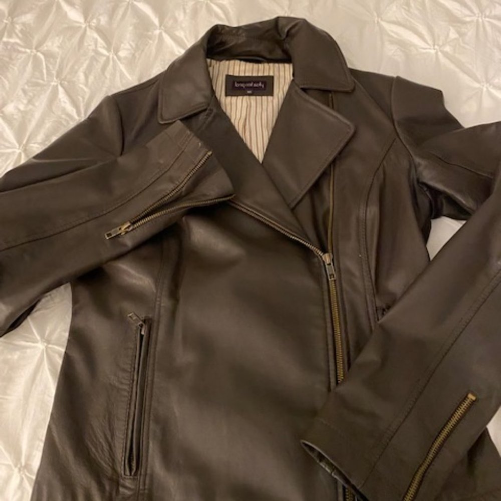 Long Tall Sally Leather Moto Jacket